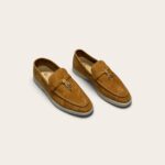 Loro Piana Summer Charms Walk Loafer Suede - Golden Brown