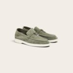 Loro Piana Summer Charms Walk Loafer Suede - Military Green