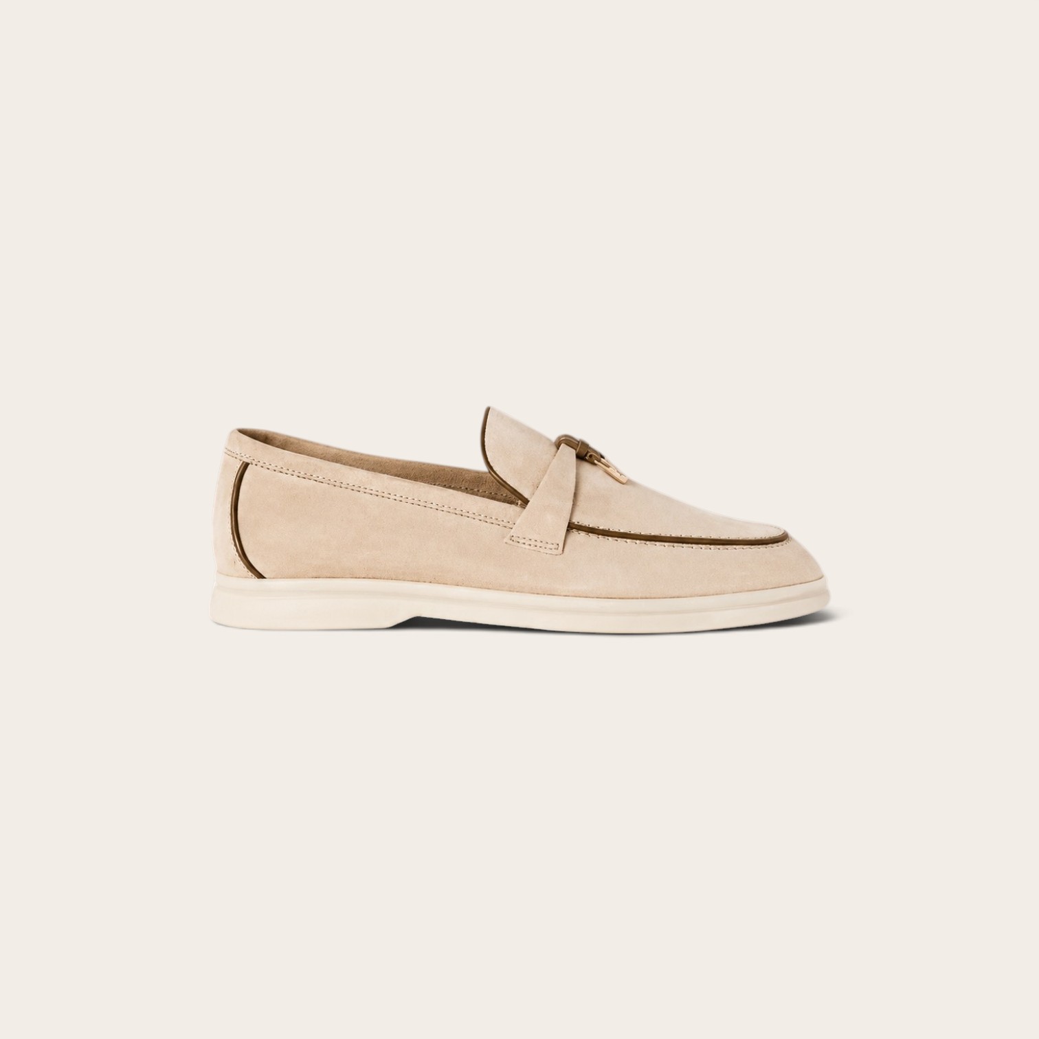 Loro Piana Summer Charms Walk Loafer Suede - Natural Light Camel - Image 2