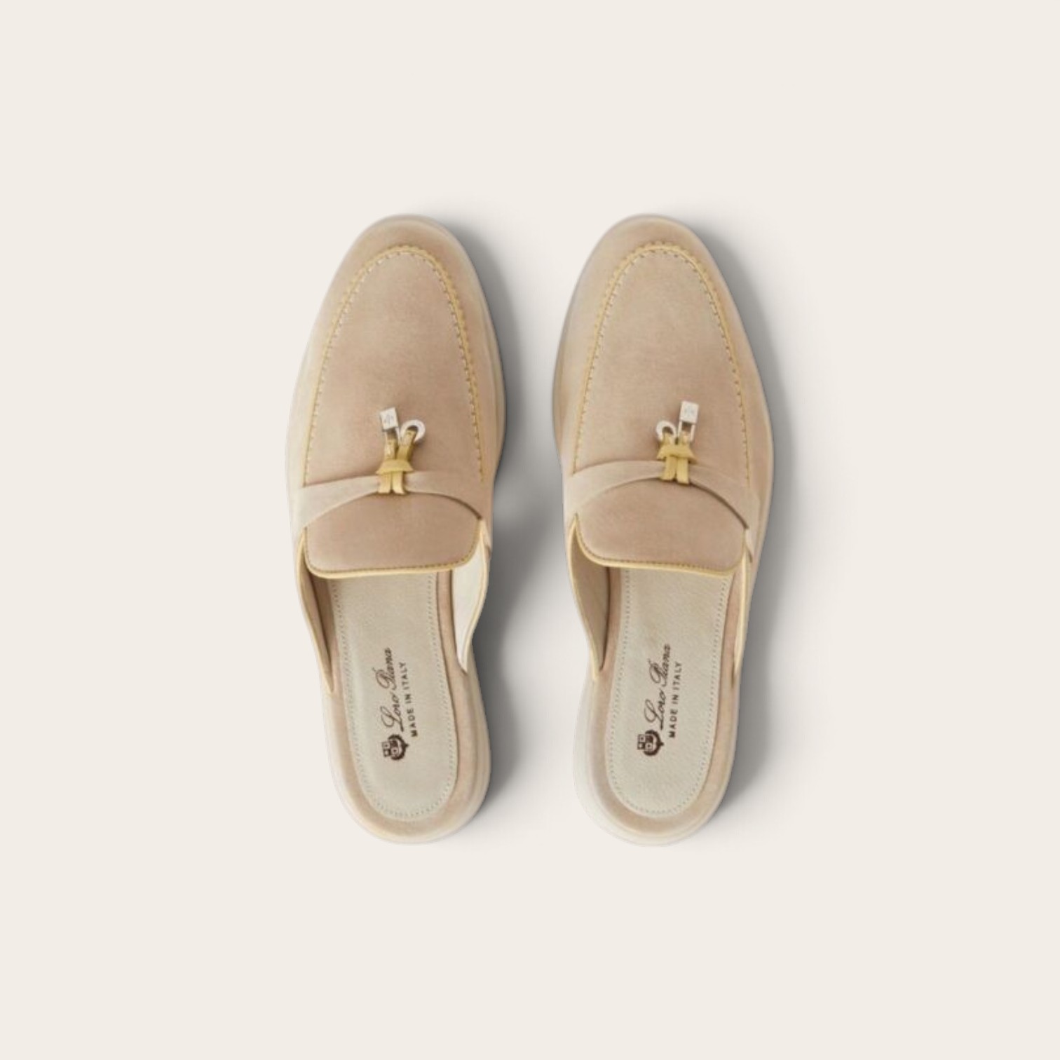 Loro Piana Babouche Charms Walk Loafer Suede - Bubble Tea - Image 3