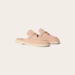Loro Piana Babouche Charms Walk Loafer Suede - Sand Pink