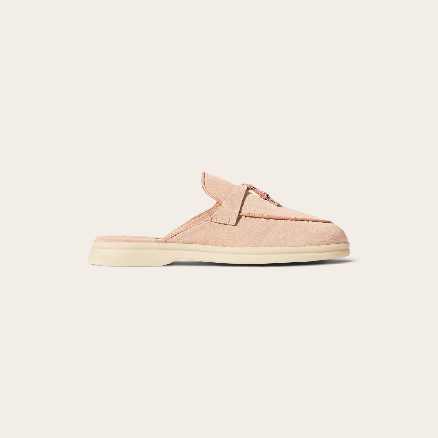 Loro Piana Babouche Charms Walk Loafer Suede - Sand Pink - Image 2