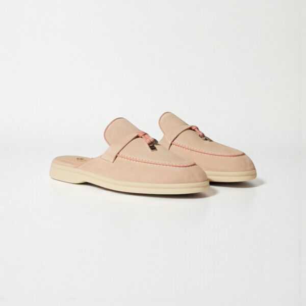 Loro Piana Babouche Charms Walk Loafer Suede - Sand Pink