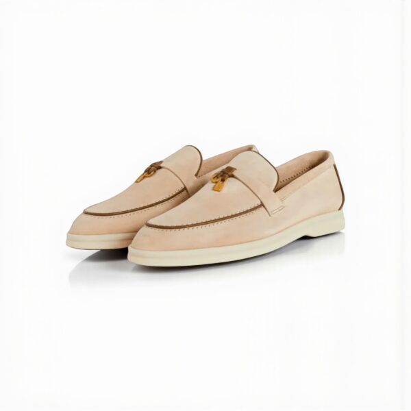 Loro Piana Summer Charms Walk Loafer Suede - Natural Light Camel