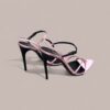 YSL Silk Satin Pointed Heels Sandals - Image 5