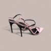 YSL Silk Satin Pointed Heels Sandals - Image 6