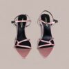 YSL Silk Satin Pointed Heels Sandals - Image 7