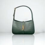 YSL LE 5 Ŕ 7 in Crocodile-embossed Shiny Leather