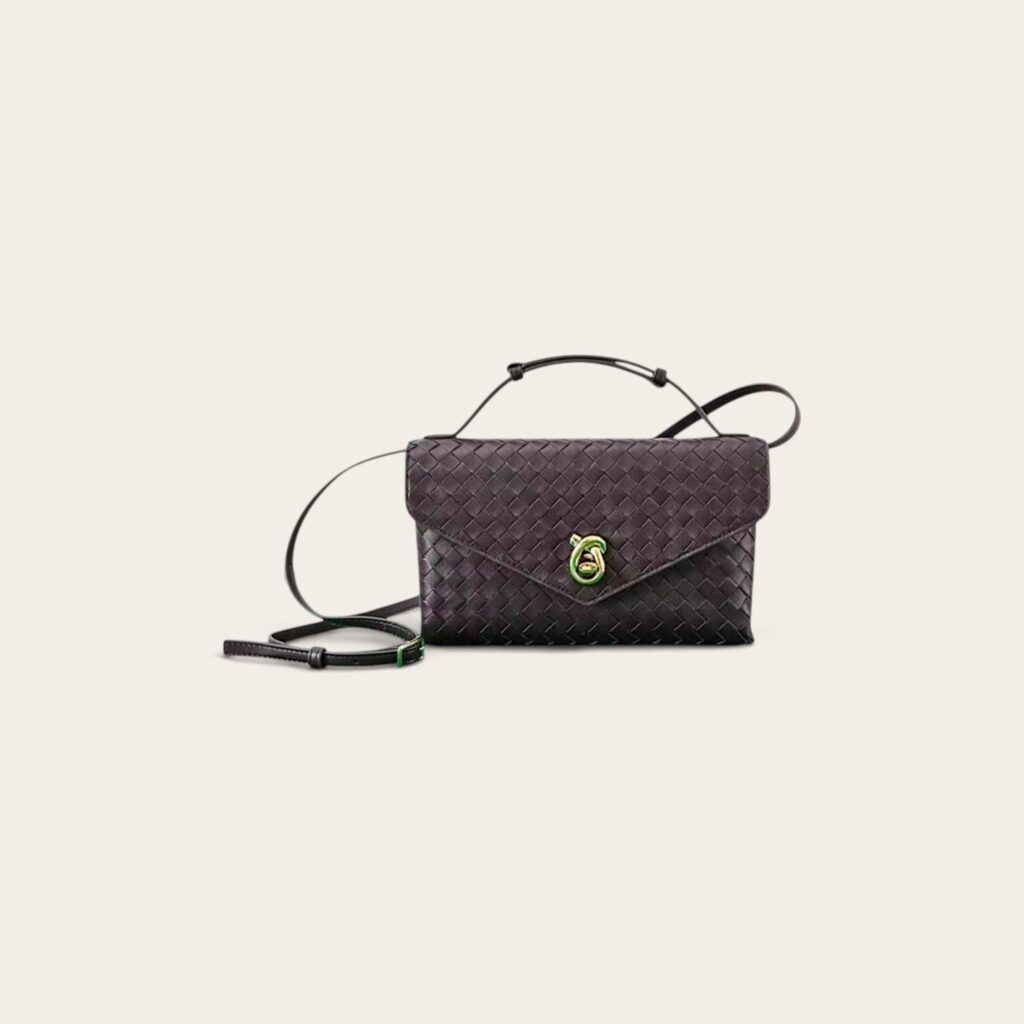 Bottega Veneta Intrecciato Knot Lock Crossbody Bag
