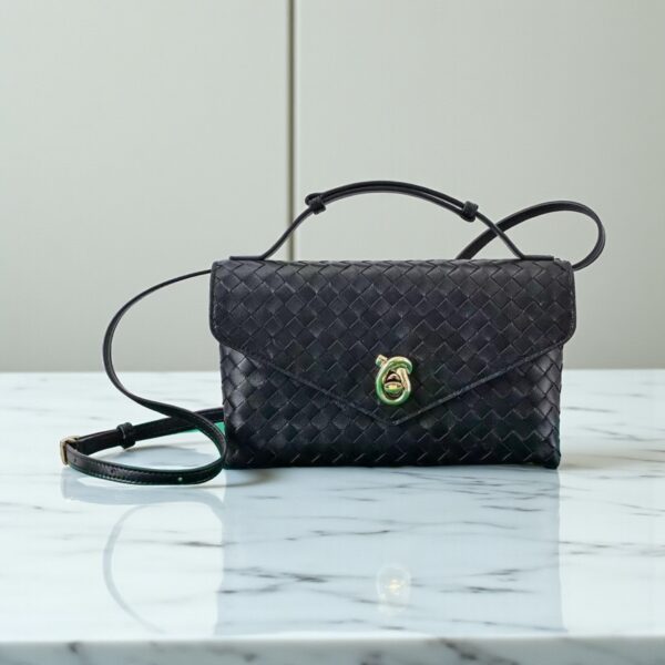 Bottega Veneta Intrecciato Knot Lock Crossbody Bag