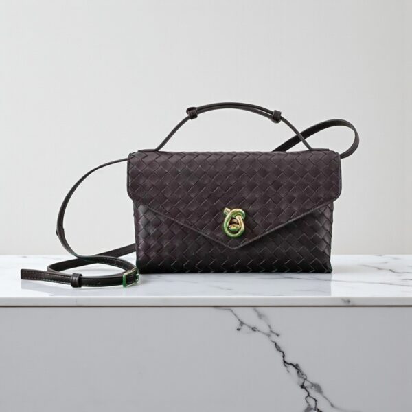 Bottega Veneta Intrecciato Knot Lock Crossbody Bag