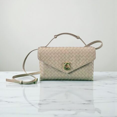 Bottega Veneta Intrecciato Knot Lock Crossbody Bag