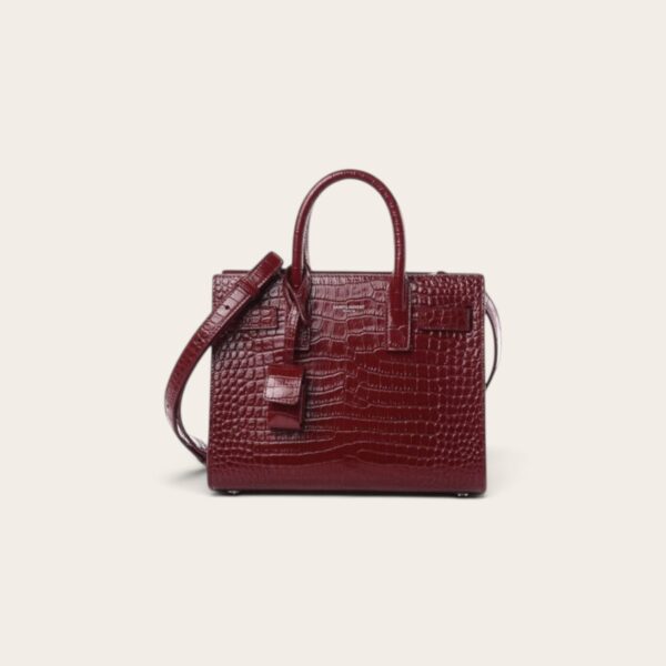 YSL Sac De Jour in Crocodile-Embossed Leather - Small