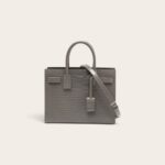 YSL Sac De Jour in Crocodile-Embossed Leather - Small