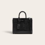 YSL Sac De Jour in Crocodile-Embossed Leather - Small