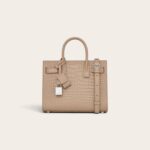 YSL Sac De Jour in Crocodile-Embossed Leather - Nano