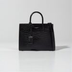 YSL Sac De Jour in Crocodile-Embossed Leather - Nano