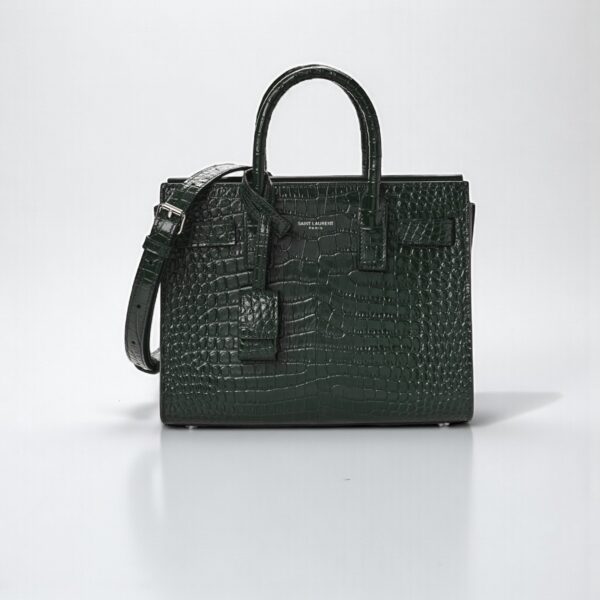 YSL Sac De Jour in Crocodile-Embossed Leather - Small