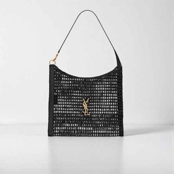 YSL Oxalis Bag in Raffia Macramé