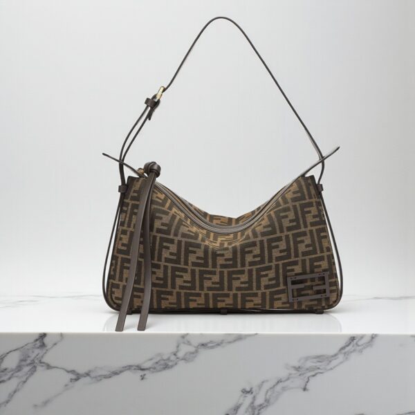 Fendi Simply Medium FF Fabric Shoulder Bag