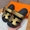 Hermes Chypre Sandals, Dore - Image 10