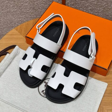 Hermes Genius Sandal, Blanc