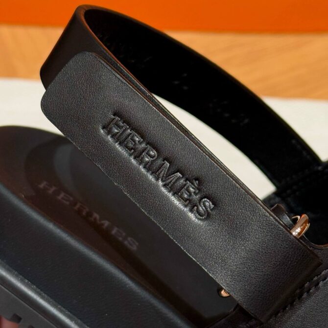Hermes Genius Sandal, Noir