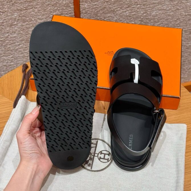 Hermes Genius Sandal, Noir