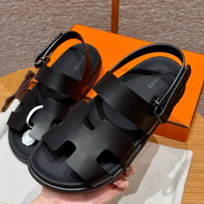 Hermes Genius Sandal, Noir