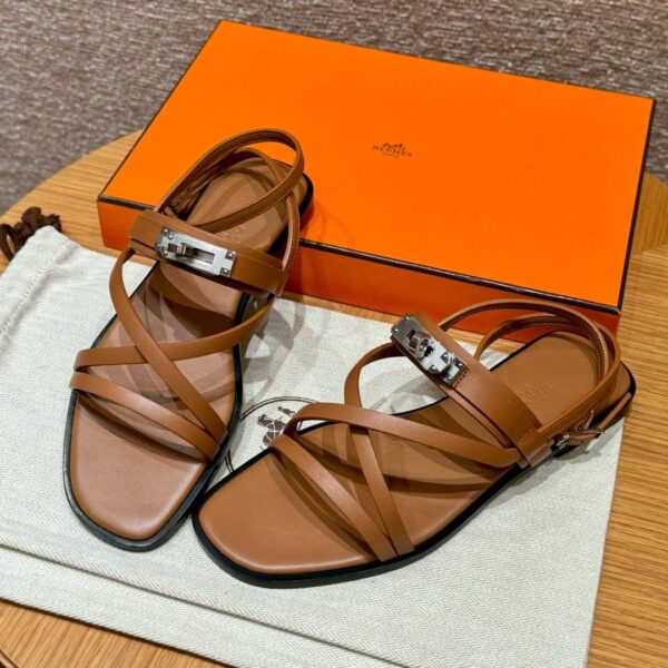 Hermes June Sandal, Naturel