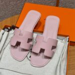Hermes Oran Soft Sandal, Rose Cancan
