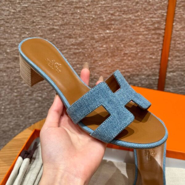 Hermes Oasis Sandal, Blue Denim