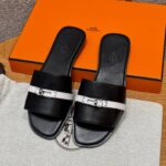 Hermes Giulia Sandals silver hardware