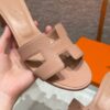 Hermes Oasis Sandals, Epsom - Pelino Beige - Image 3