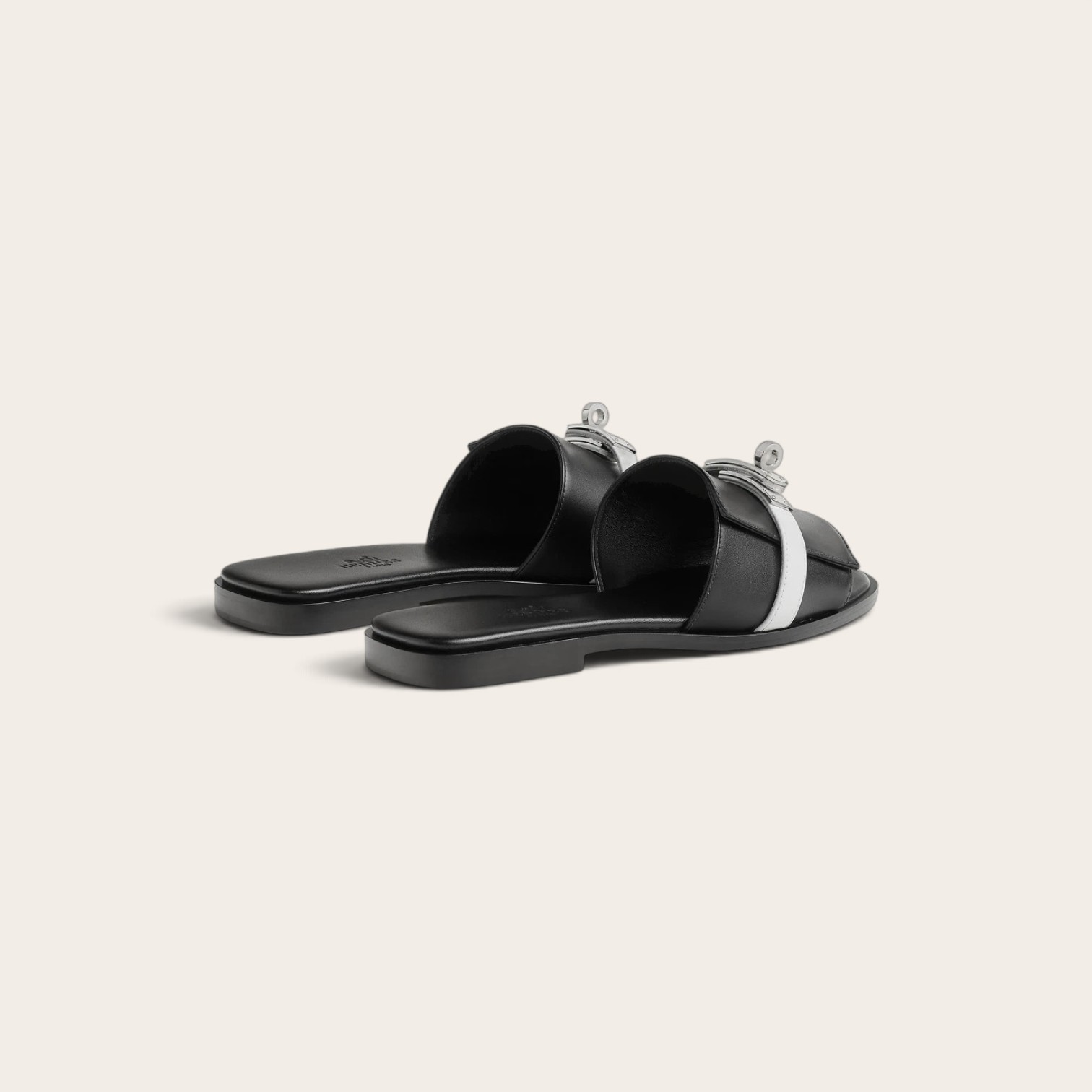 Hermes Giulia Sandals silver hardware - Image 3