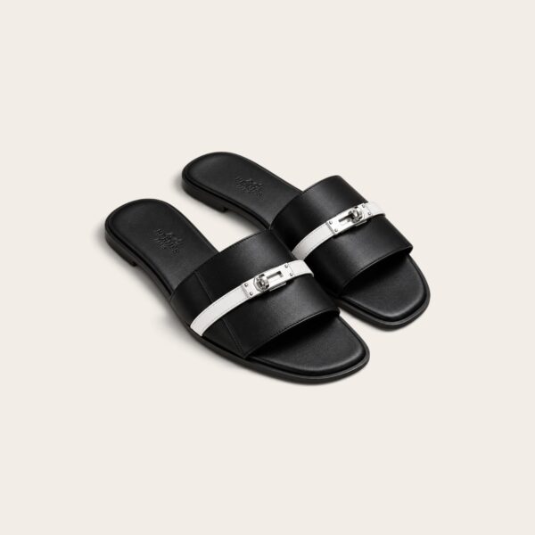 Hermes Giulia Sandals silver hardware