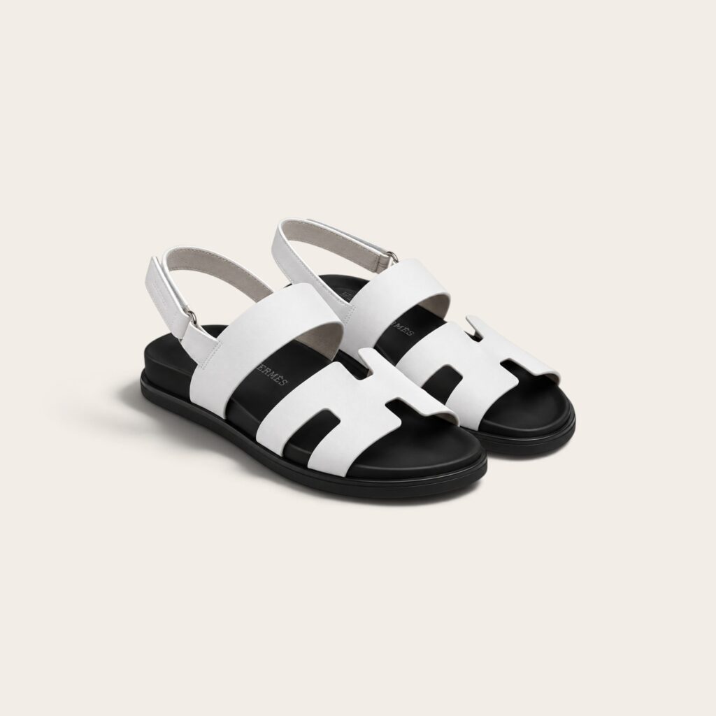 Hermes Genius Sandal, Blanc