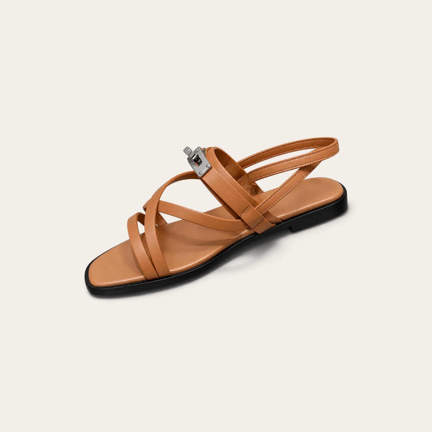 Hermes June Sandal, Naturel - Image 2