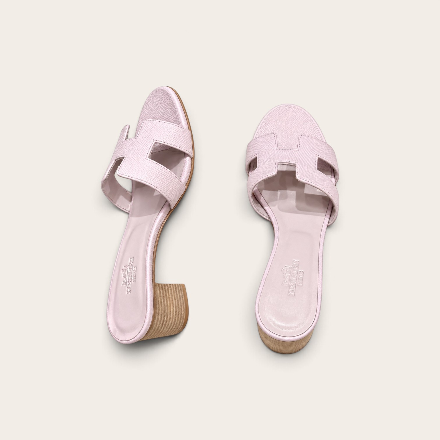Hermes Oasis Sandals, Epsom - Terre Cuite - Image 3