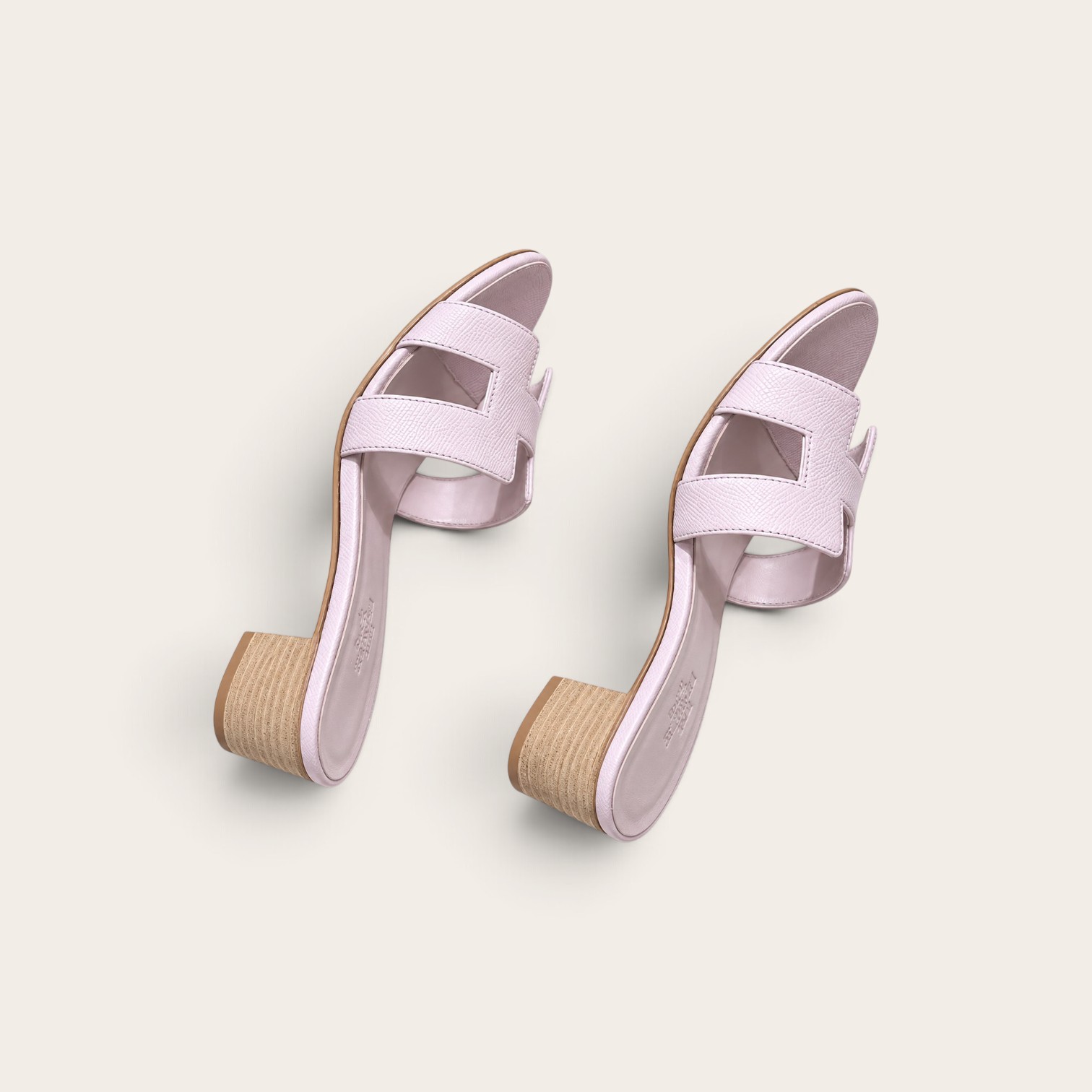 Hermes Oasis Sandals, Epsom - Terre Cuite - Image 4