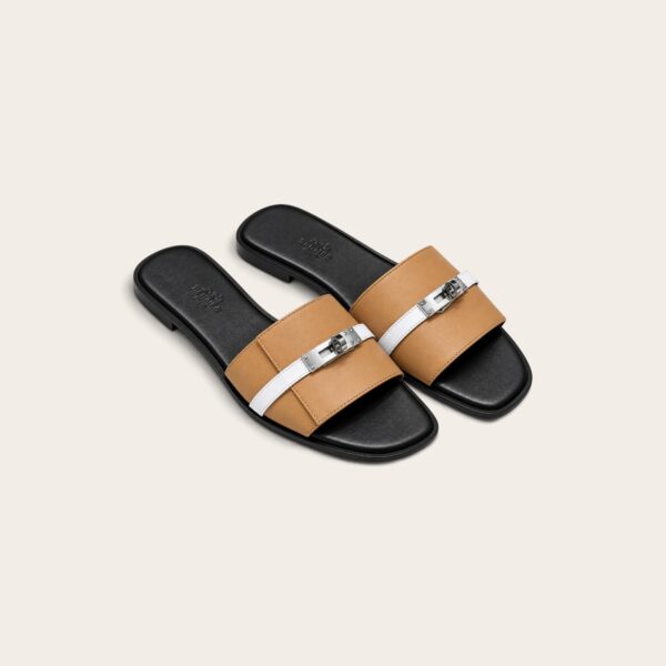 Hermes Giulia Sandals silver hardware
