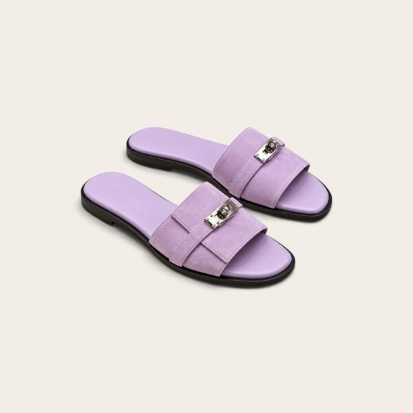 Hermes Giulia Sandals Silver hardware