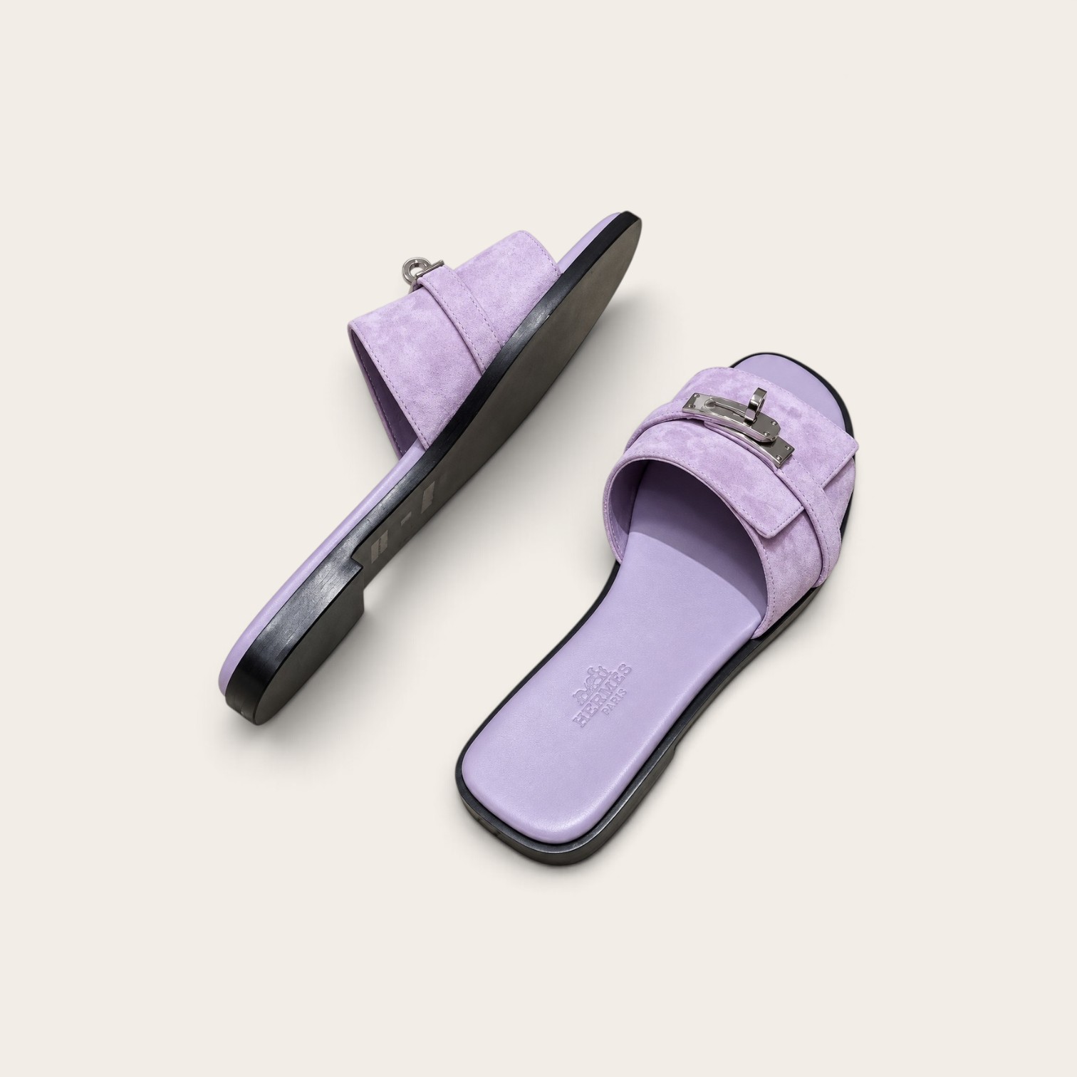 Hermes Giulia Sandals Silver hardware - Image 2