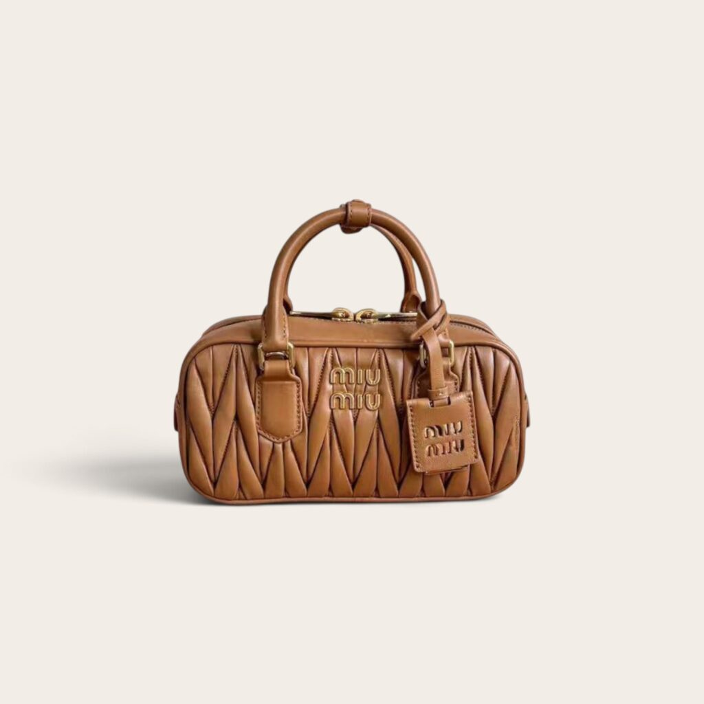 Miu Miu Arcadie Matelassé Leather Tote Bag