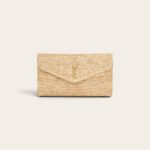 YSL Raffia Cassandre Envelope Pouch
