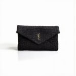 YSL Raffia Cassandre Envelope Pouch