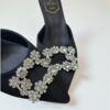 Roger Vivier Efflorescence Mules in Satin Black - Image 6