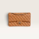Chanel Medium Classic Double Flap Bag - Light Brown