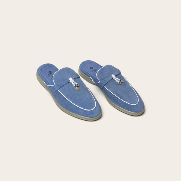 Loro Piana Summer Walk Babouche Loafer – Haze Blue