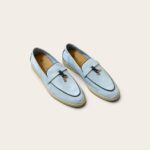 Loro Piana Summer Charms Walk Loafer Suede – L.Green/Gray Blue